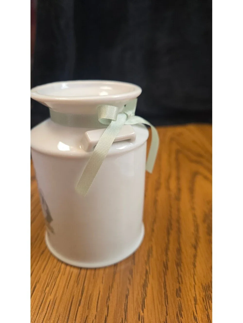 Precious Moments October Milk Can Vase with Ribbon Accent